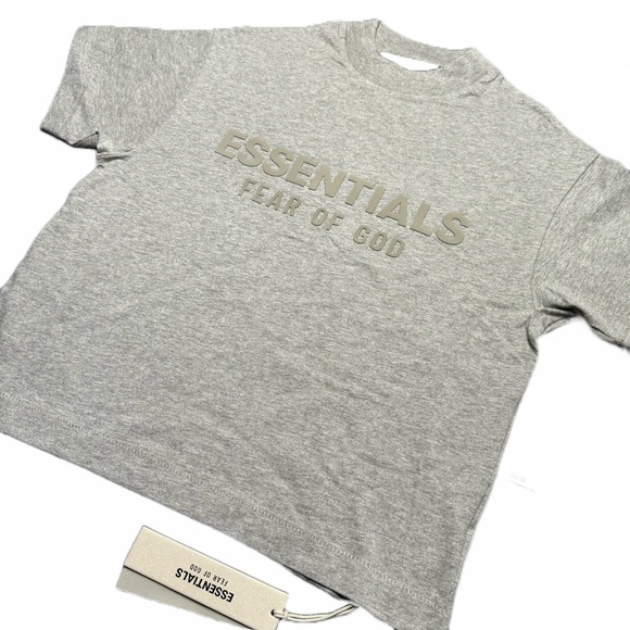 Fear of God Other - Kids Fear of God Essentials Dark Heather Oatmeal T-Shirt Item# 5658315